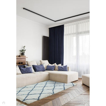 Alto AL03 Modern Moroccan Berber Soft Plush Boho Shaggy Cream/Blue Rug-Asiatic Carpets-Rug Love - The Most Loved Rug Store